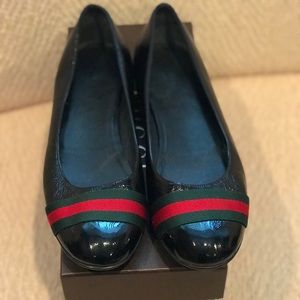 GUCCI GG WEB BALLET FLATS